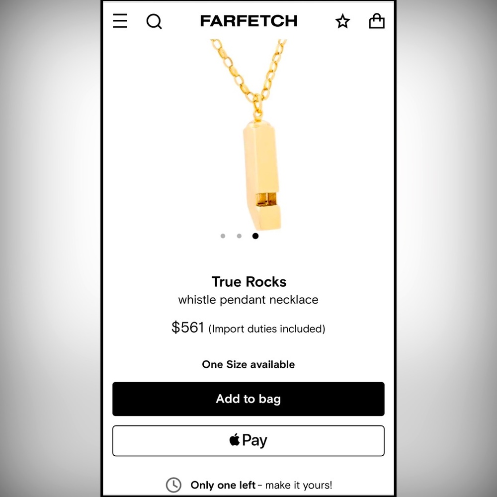 Whistle Pendant Necklace